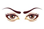 Brown Illustrated Female Eyes